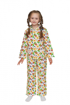 Пижама для девочки, модель 307, фланель (Солнечный день)
