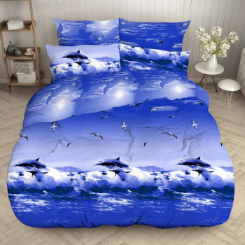 Комплект постельного белья 2-спальный, бязь "Комфорт" (Океан 3D)